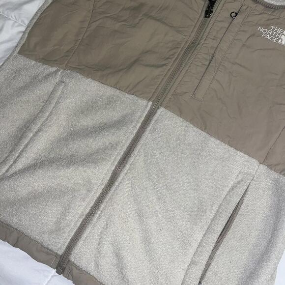 The North Face Denali Women's Medium Fleece Jacket Beige and Cream Coat M/M Ac6w - Picture 6 of 9